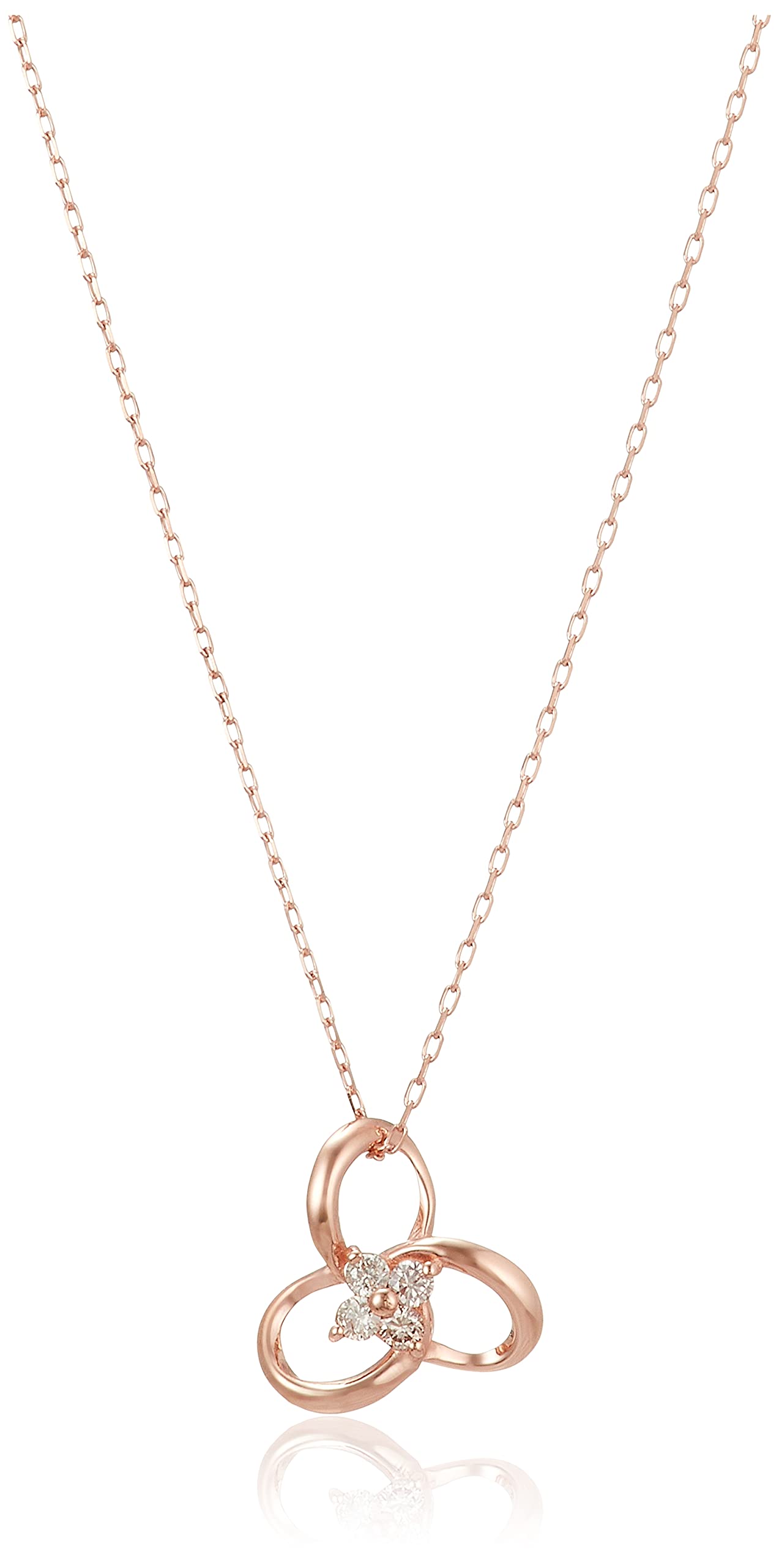 

Official Necklace K10 Pink Gold Diamond Flower Motif [Ester] Women s 0442-0401-0020-0000