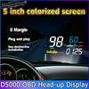 Car Head Up Display D5000 OBD2 Diagnostic Tool HUD Digital Security Alarm Speedometer Windshield Screen Projector Tachometer