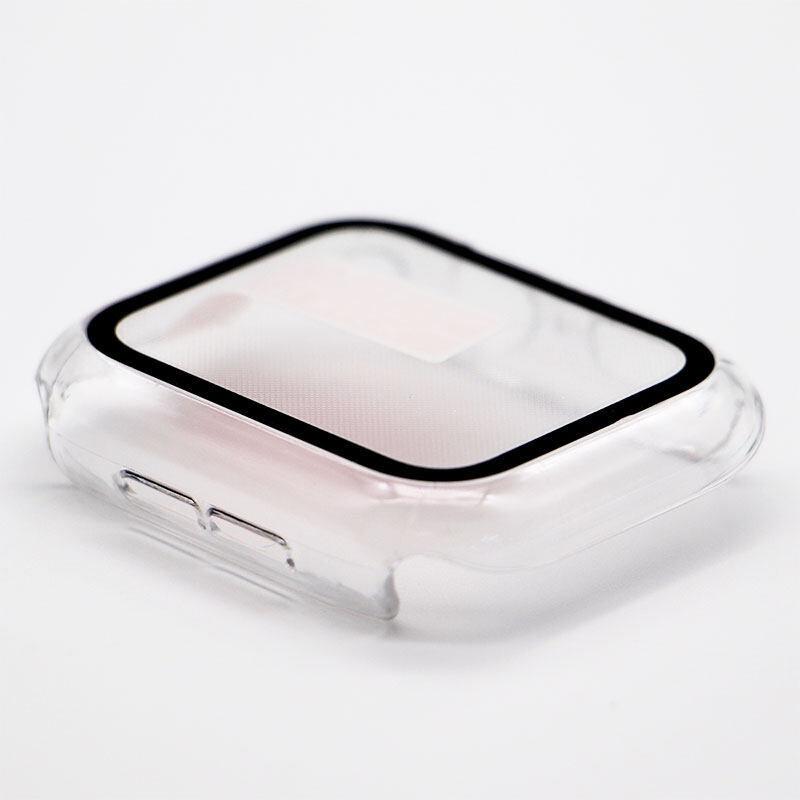 Tempered Glass+Cover PC bumper Screen Protector Case For Apple Watch Series 9 8 7 6 5 4 3 iWatch 45mm 41mm 44mm 40mm 42mm 38mm