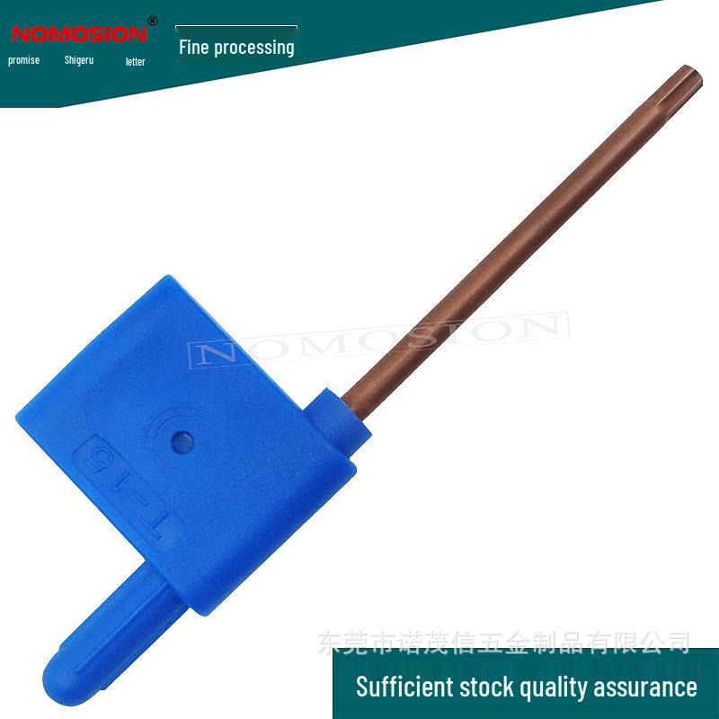Hexagonal Blue Flag Wrench Set: T6, T8, T15 Hardened CNC Milling Cutter Holder with Blade & U Drill Screw