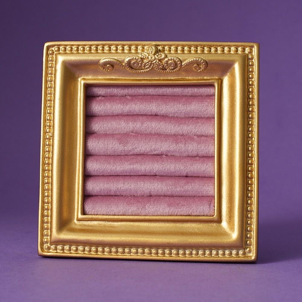 Vintage Gold Ring Display Stand Velvet Organizer Jewelry Display Rack  Wedding & Birthday Gifts