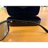 Used COACH Coach Sunglasses Black Mirror Lens Case Included