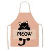 Nordic Cat Linen-Like Sleeveless Kitchen Apron