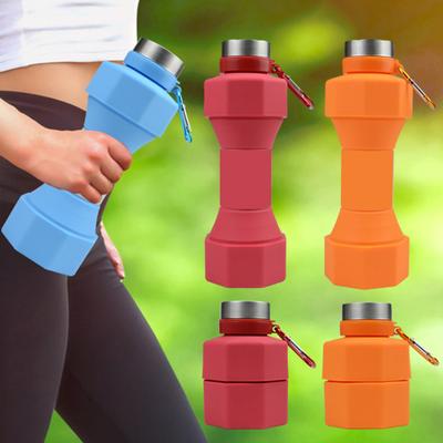 Bollitore per acqua per sport fitness, palestra, forma di manubri, a tenuta stagna, di grande capacità da 650 ml