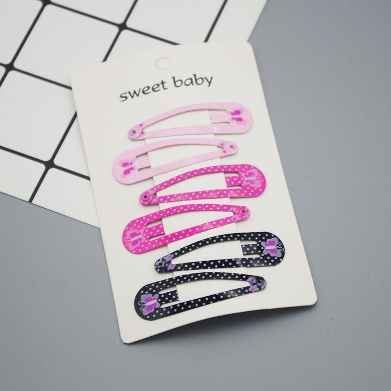 6 PCS Neue Nette Cartoon Metall Druck Farbe Tier Baby BB Clips Mädchen Haarnadeln Haar Clip Kinder Headwear Kinder Zubehör