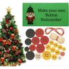 Christmas DIY Button Ornament Kits Handmade Button Santa Craft Kit Christmas Tree Shaped Christmas Decoration Hanging Ornament