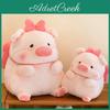 Adorable Peluche Cochon Rose Avec Nœud Parfait Pour Cadeaux D'Anniversaire Et Objets De Collection