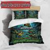 3pcs Duvet Cover Set (1*Duvet Cover + 2*Pillowcase, Without Core), Custom Name Teenage Ninja Turtles Pattern Bedding Set, Home Bedroom Decor Gift