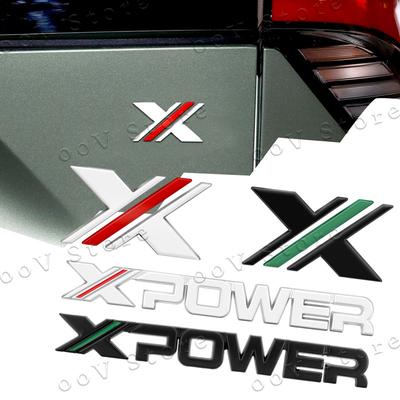 3D Chrome Metal X XPOWER Logo Emblem Rear Trunk Body Badge Sticker Decor For EZS MG5 MG6 MG 5 6 ZS EV GS 350 360 HS 54A