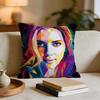 Hot Singer SScarlett JohanssonS Cushion Cover Short Plush Pillowcase for Bed Sofa Carwashable