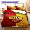 Name Custom AS Roma Pattern Bedding Set Quilt Cover Pillowcase Home Decor Gift (1 * Duvet Cover + 2 * Pillowcase, Without Core)