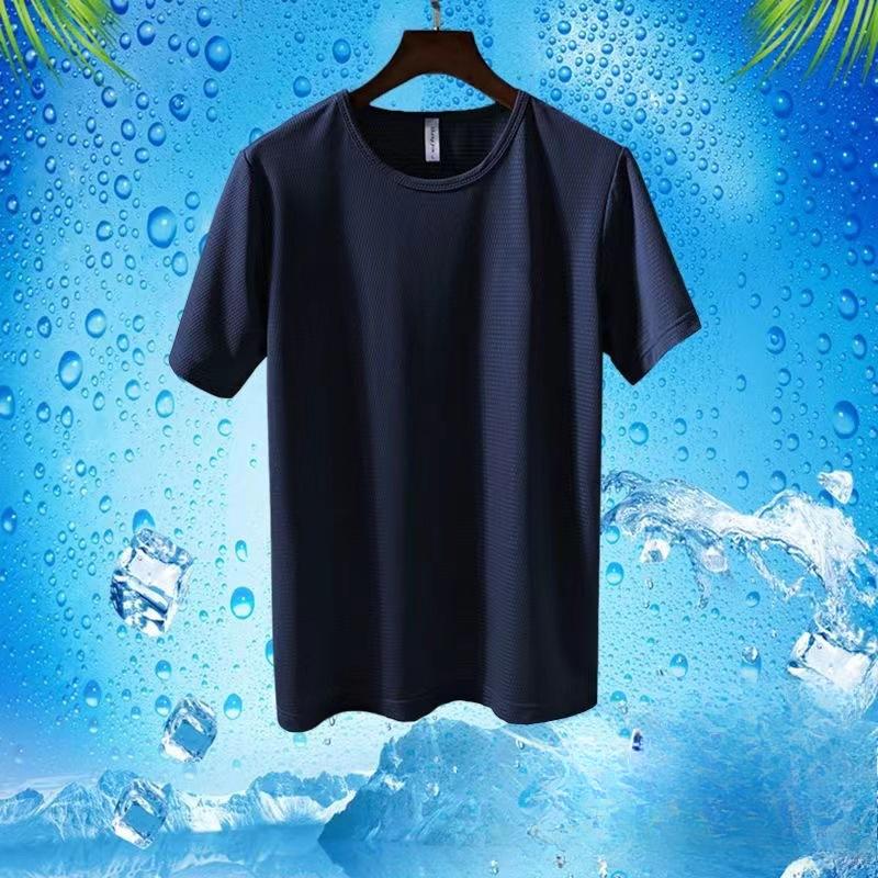 Men's Short-sleeved Summer New Loose Mesh Large Size Fat Quick-drying Sports and Leisure T-shirt