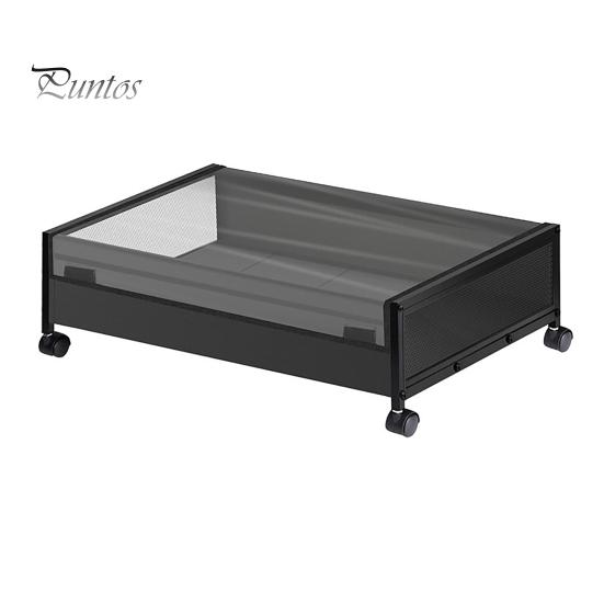 

Ящик для хранения под кроватью с вращающимися на 360 градусов роликами, дизайном ручки, застежкой-молнией, большой вместимостью, пылезащитным контейнером для хранения одежды и одеял L чёрный