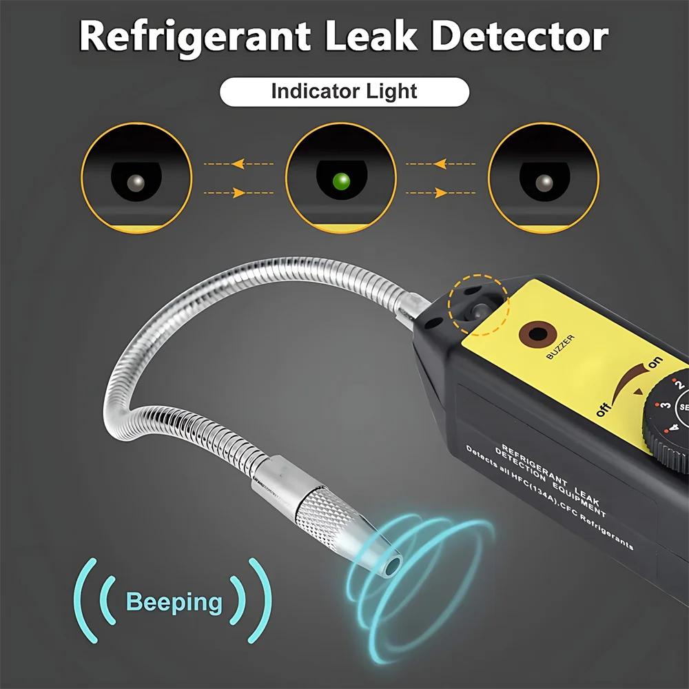 Gas Leakage Tester Car Air Conditioner AC Freon Halogen Gas Leak Detector with Probe Diagnostic Tool WJL-6000S
