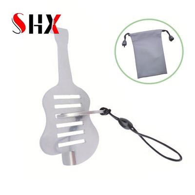 Guitar Appearance Door Stopper New Stainless Steel Portable Stop Holder Free Anti-theft Security Latch Limiter