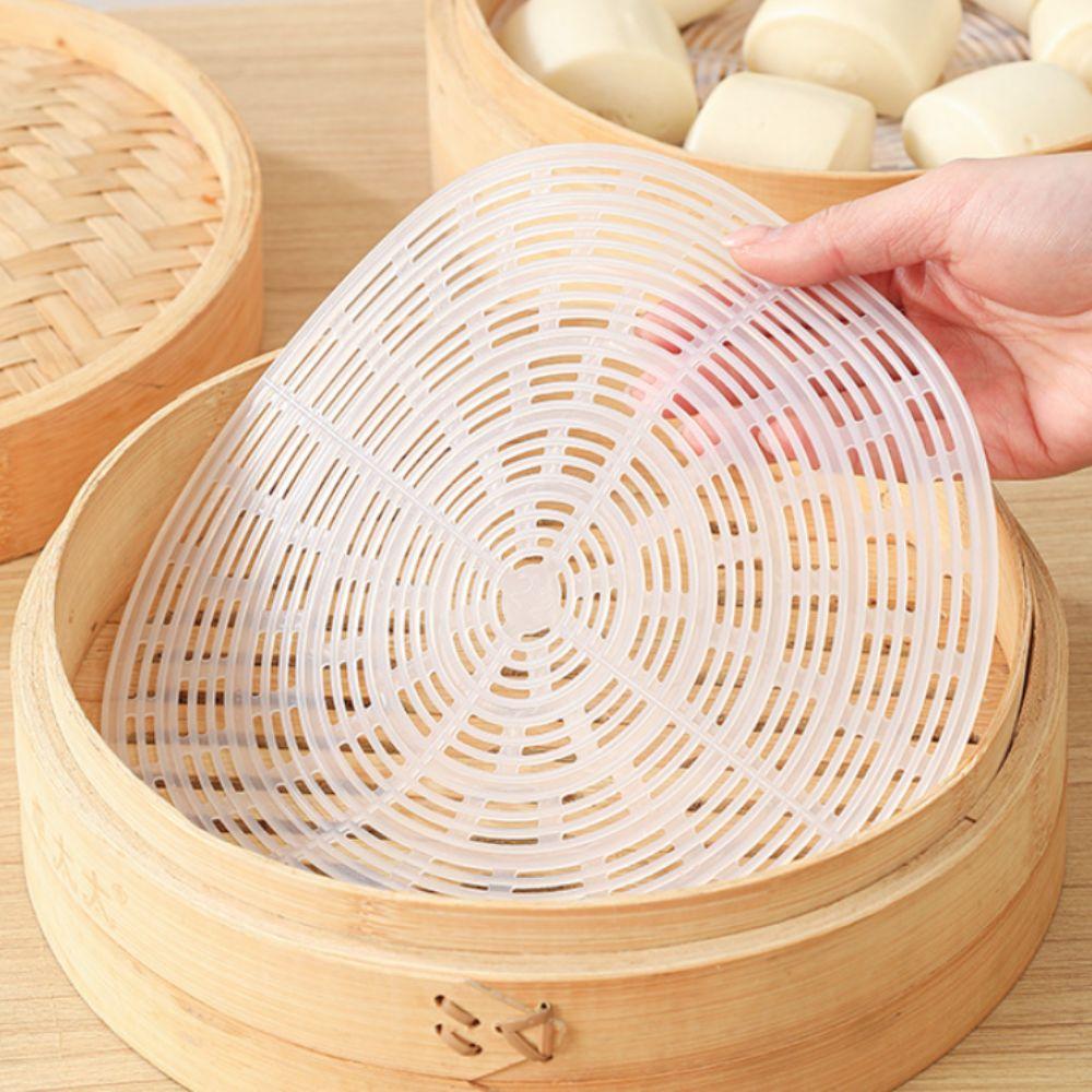Non-Stick Steamer Pad Heat-resistant Steamer Liner Round Dim Sum Paper  Stuffed Bun