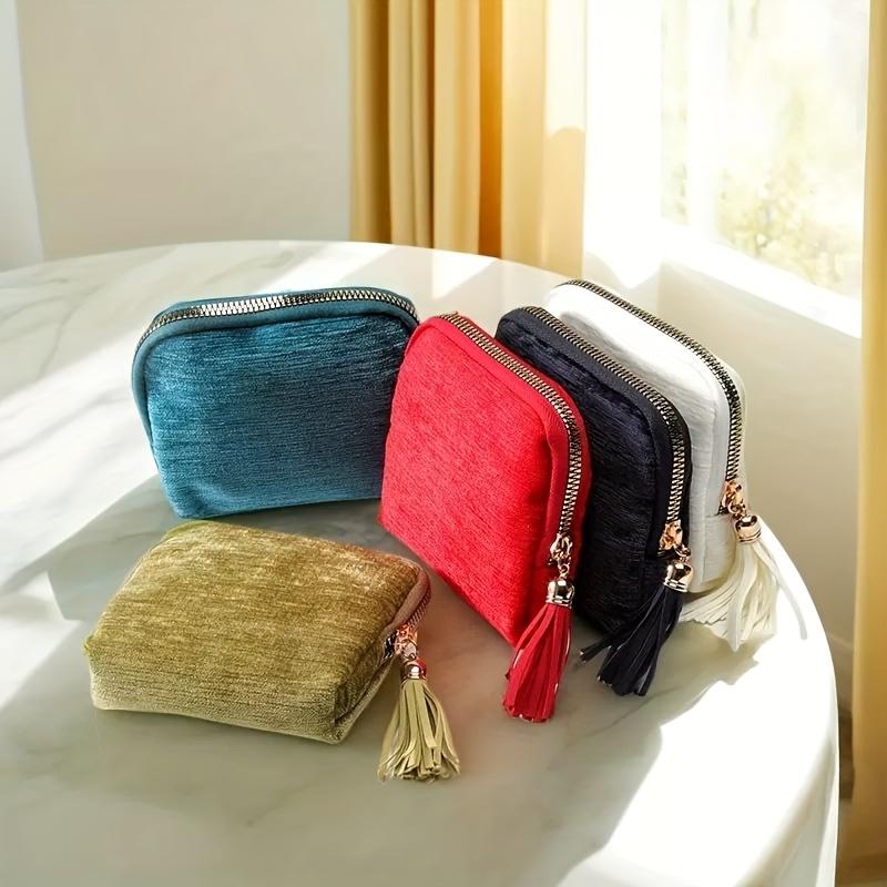 Luxurious Jewelry Organizer Pouches with Tassel Accents Multi Compartment Fabric Storage Bags for Necklaces, Bracelets, Earrings Ideal for Travel