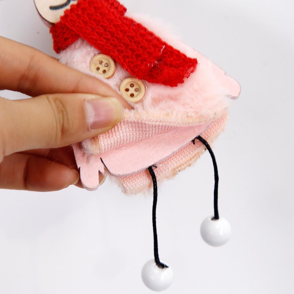 Adorable Christmas Tree Decorations Featuring Cute Plush Reindeer Ornaments In White And Pink