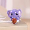 4Pcs with Plant Basket Elephant Miniature Shatterproof Adorable Fairy Garden Ornament