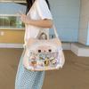 Bread Pattern Cat Itabag Cartoon Backpack Shoulder Bag With Open Front Pocket