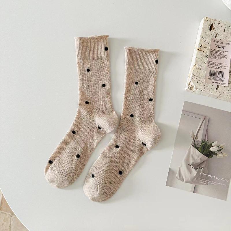 

Летние тонкие однотонные носки в горошек из чистого хлопка для женщин, с отворотом, сетчатые, в горошек, перфорированные и дышащие махровые носки 1 pair хаки