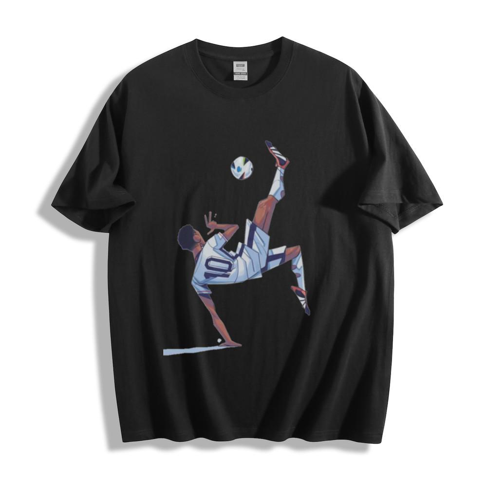 

Dynamic Soccer Kick T-Shirt - Bold Action Pose Design Unisex Tee L