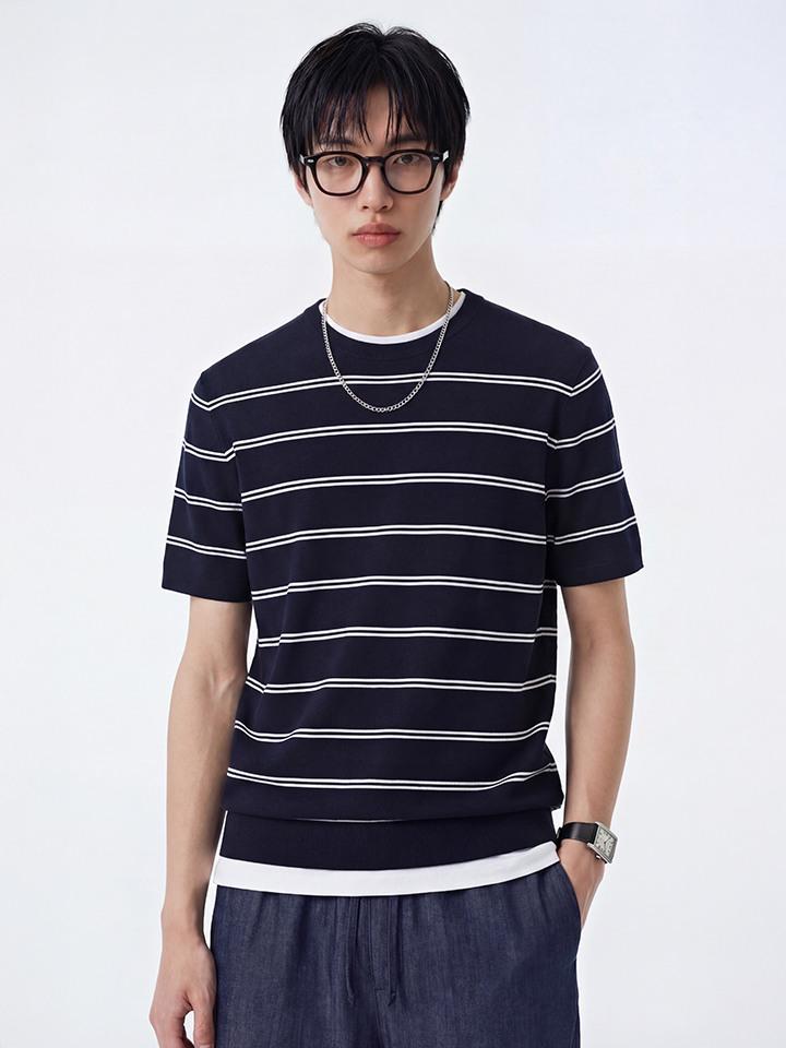 Polhaem Men'S Crew Neck Half Milan Short Sleeve Sweater_Phg2Er1030