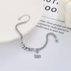 Korean Style Chunky Chain Hip Hop Bracelet with Cross Tassel - Trendy Christmas Fashion 