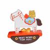 Cartoon Zodiac Horse Ornaments Shakable Handcrafted Resin Cartoon Horse Statue DIY Craft Unbreakable Doll Rocking Horse Figurine