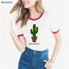 Cute Cactus Shirt Dont Touch Me Letters Print Tee Shirt Femme Summer Harajuku Kawaii Clothes Unisex White Female Tumblr T Shirt