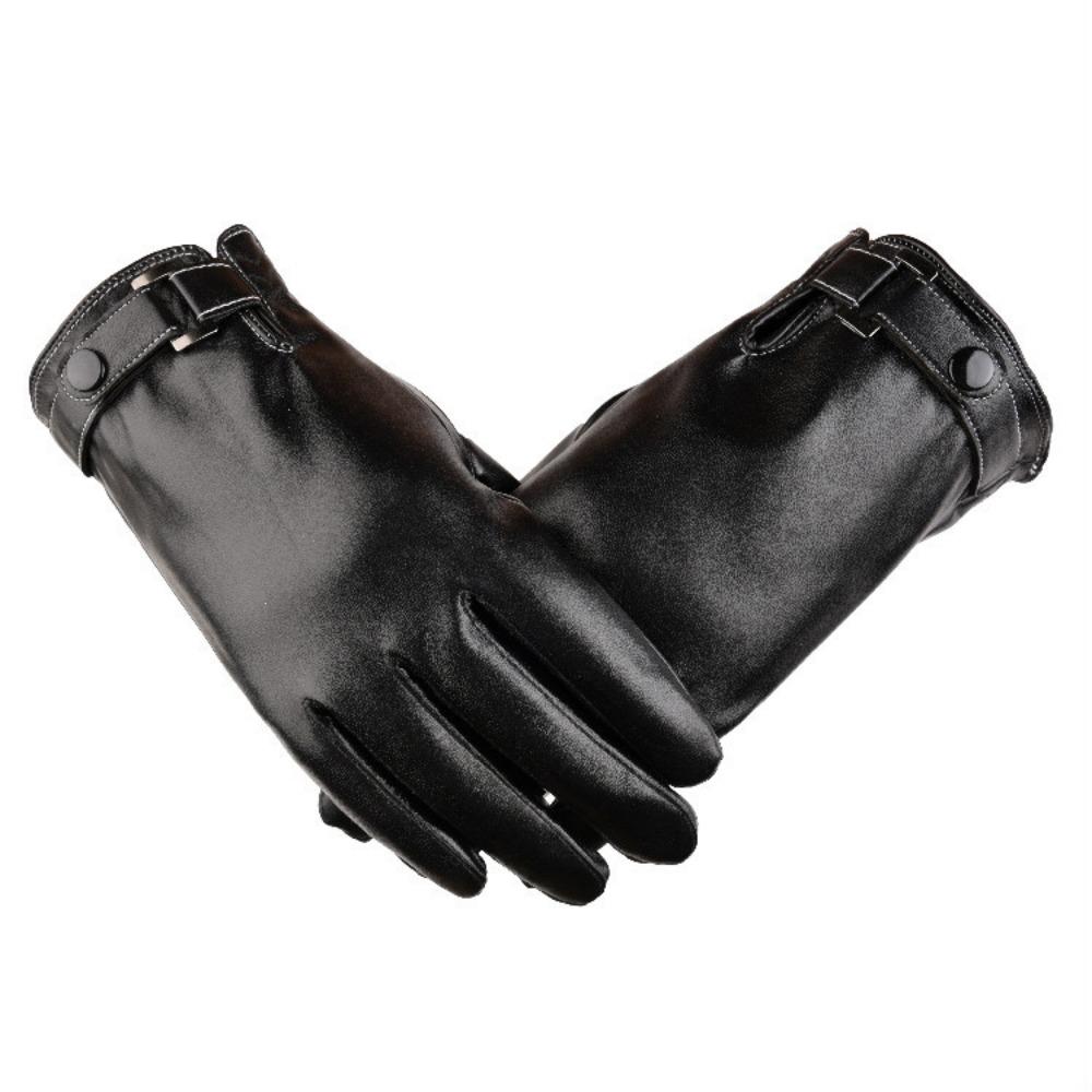 Touchscreen Herrenhandschuhe aus Kunstleder