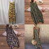 Plaj İçin Zarif Kadın Yazlık Kolsuz Tatil Uzun Boho Kaftan Tank Elbise