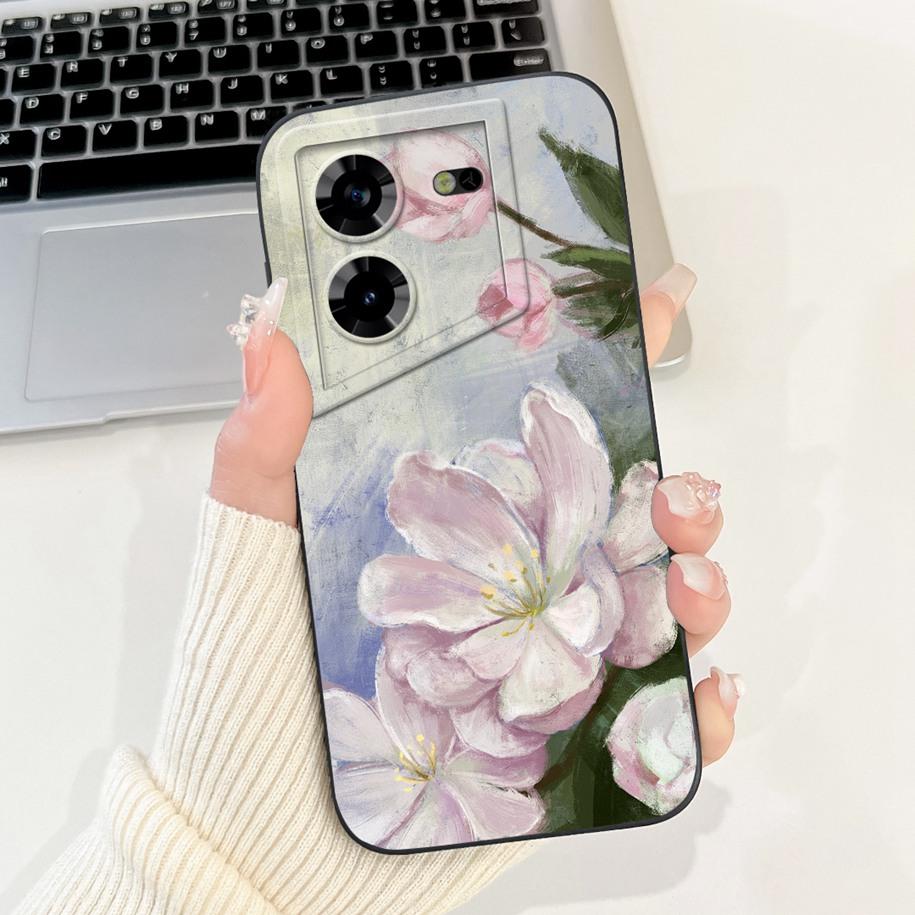 For Tecno Pova 5 Case Cute Cartoon Dinosaur Liquid Silicone Soft TPU Protective Back Cover For Tecno Pova 5 Pro Pova5 Case Funda