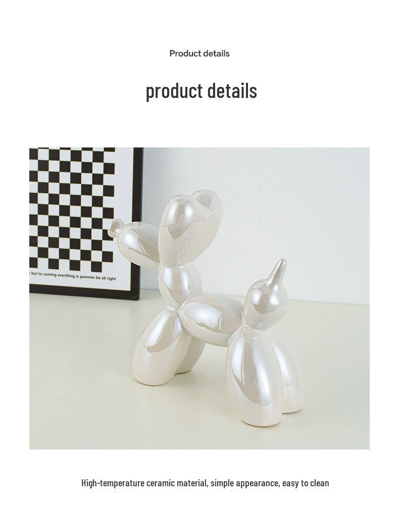 Northern Light Luxury Wine Cabinet & Puppy Ornament for Living Room and Office