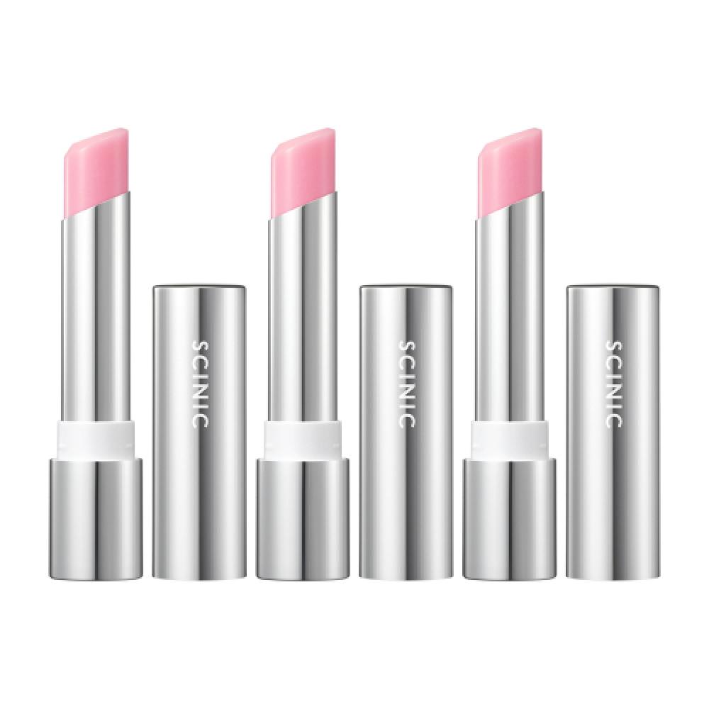 Scinic [3pcs] Uv Shield Essential Lip Balm Rosy Pink 3.4g NONE