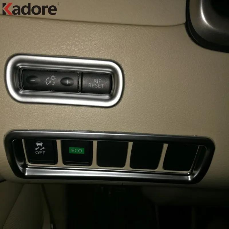 Car Head Light Lamp Switch Button Panel Cover Trim For Nissan Murano 2015-2018     Matte Interior Accessories