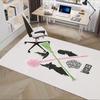 Wicked Pattern Polyester Office Carpet Chair Mats, Home Decor Dormitory Floor Protector with Anti Sk
