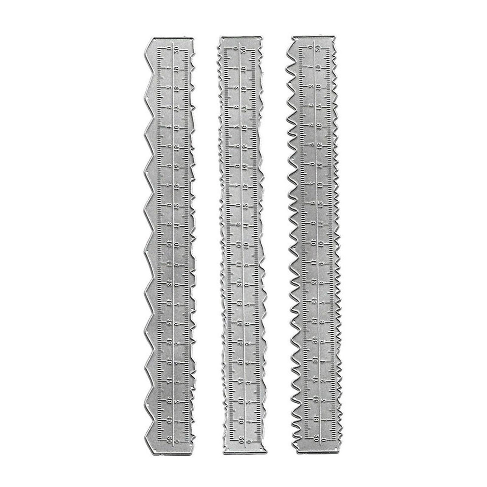 

Набор из 3 шт. Линейка с неровными краями Углеродистая сталь Линейка для отрывания бумаги для изготовления открыток Скрапбукинг