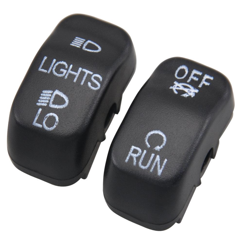 Motorcycle Part Chrome/Black Hand Switch Housing Caps Button Cover For Harley Touring Road King Electra Street Road Glide1996-13