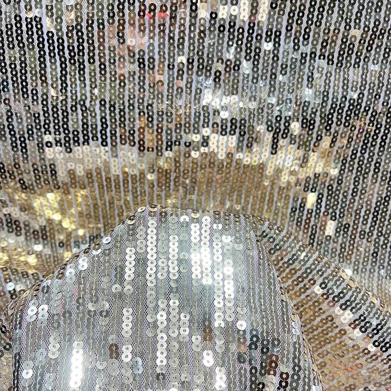 Wide 125cm Lolita Style Embroidered Beaded Chiffon Dress Fabric with Pleats DIY Sewing Women Clothes Skirts Dresses Handmade