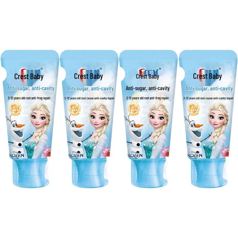 Crest Kids Anti-Cavity Fluoride Toothpaste - Frozen 4-Pack with Tissues