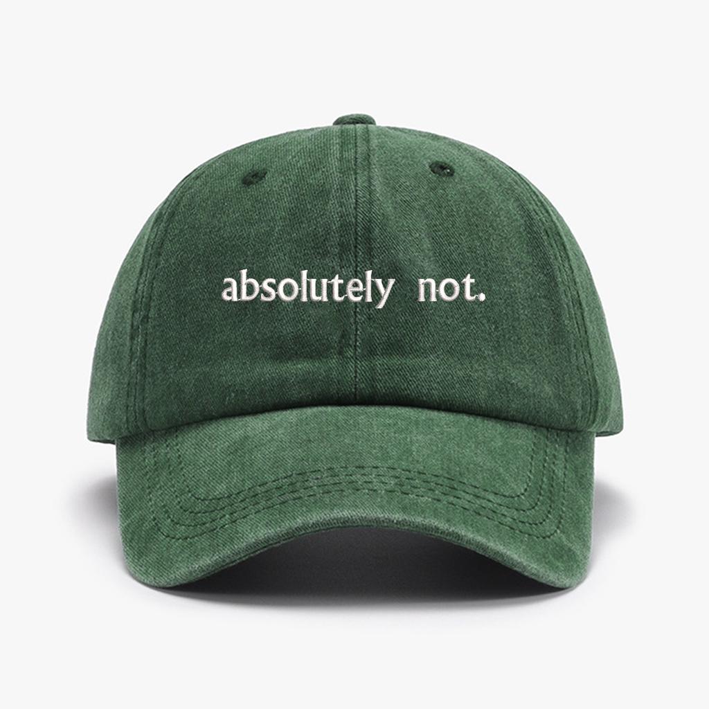 1 "Absolutely "embroidery Printed Baseball Cap Outdoor Fashion Accessory Hat, Adjustable, Lightweight, Unisex, As a Holiday Gift