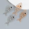 Spring Minimalist Hollowed Out Fish Shaped Earrings