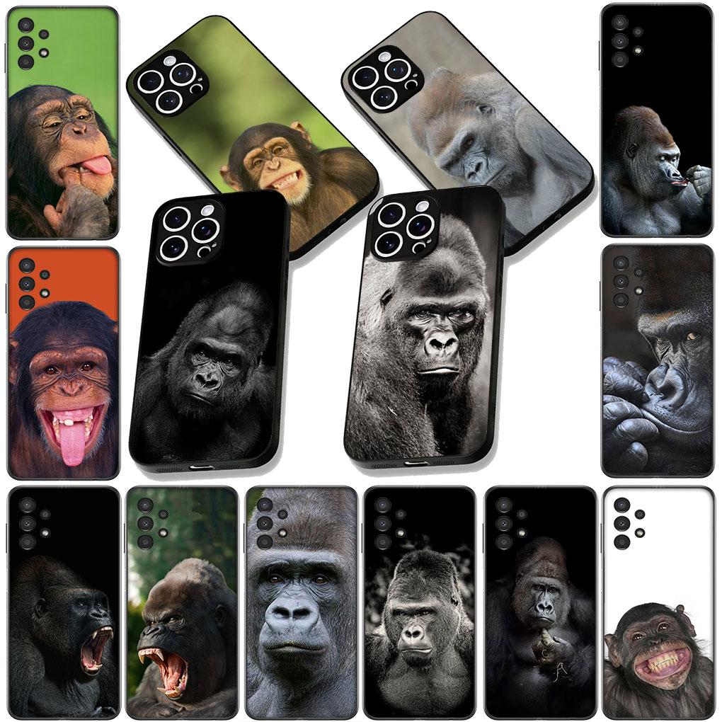 Monkey Gorilla Ape Baby Cute Phone Cover for Samsung Galaxy S22 S21 S20 FE Ultra Plus A35 A36 A55 A37 A33 A34 A57 Soft Case