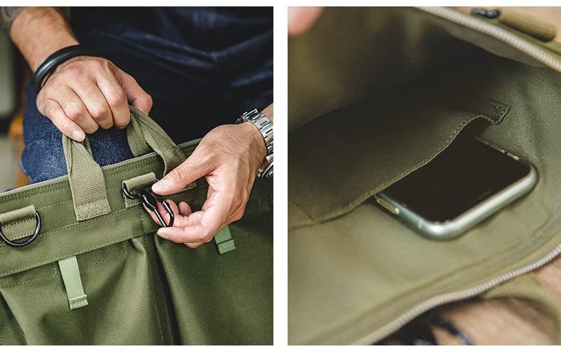 Tsutaeru Military Helmet Bag with Shoulder Strap Tote Shoulder American Green / Bag, 2-Way Bag, Bag, Military, Casual, Vintage, Women's, Men's, Black,