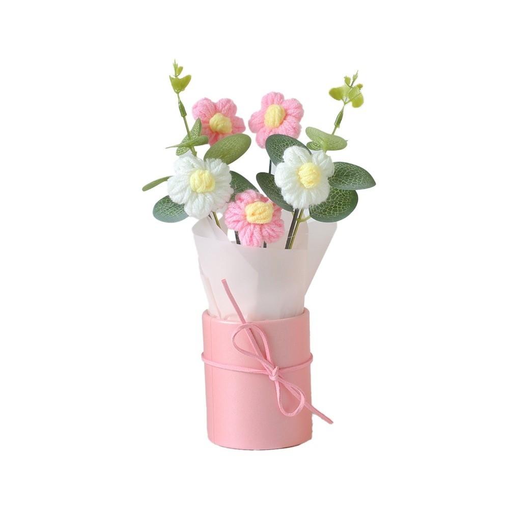 With Light String Crochet Flower Bouquet Artificial Flowers Decor  Teacher's Day Gifts