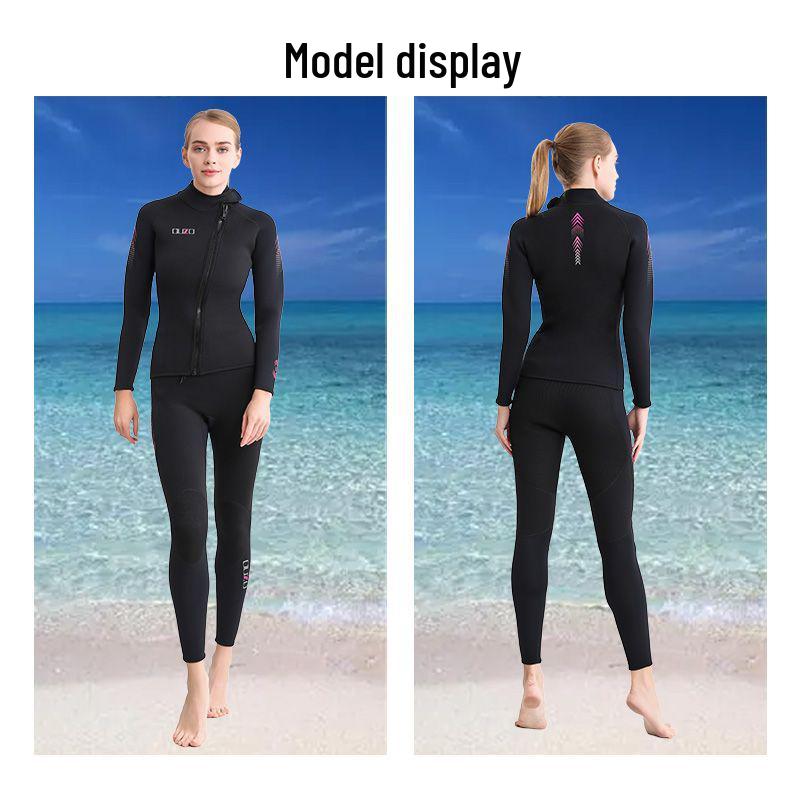 2025 Unisex 3mm Thickened Wetsuit for Snorkeling, Surfing & Diving – Warm, Cold-Proof, Split Long Sleeve Design