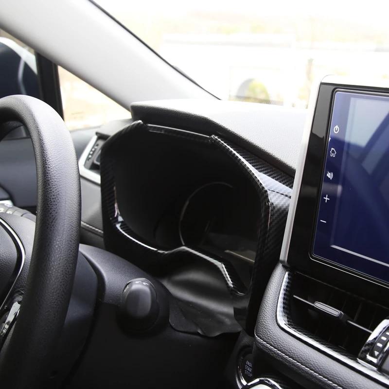 ABS Carbon Fiber Dashboard Decorative Frame Trim Dash Panel Frame Trim Cover for Toyota RAV4