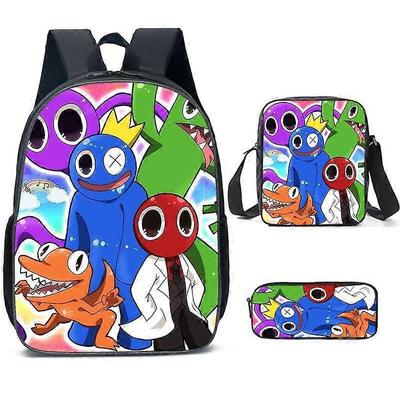 Rainbow Friends Backpack Primary and Secondary School Students Backpack Children's Cartoon Anime Backpack  12-NMAOV