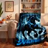 vivid horse Custom Flannel Blankets Soft Warm Cozy Throws for Home Decor Holiday Gifts